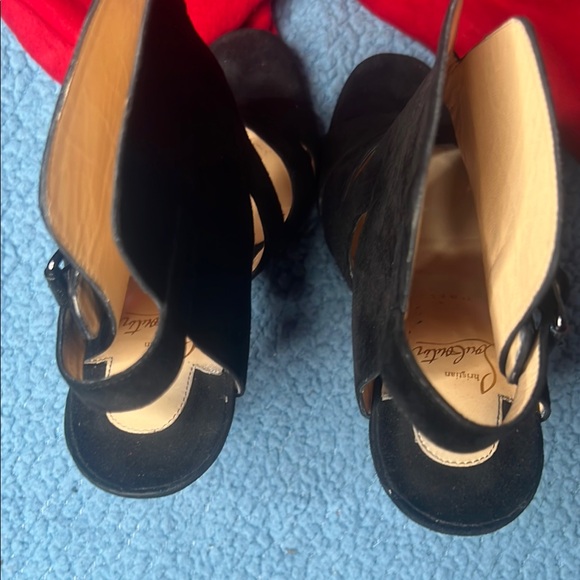 Christian Louboutin Black Stiletto Heels with Peep-Toe - Picture 5 of 10